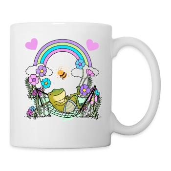 Frosch Frösche Kinder Kind - Tasse - Weiß - Rechts