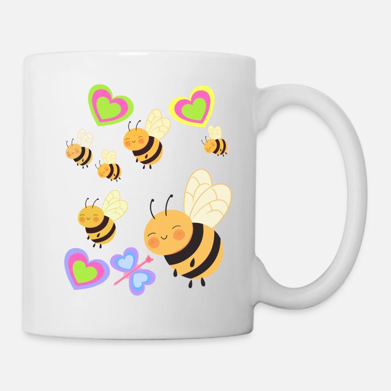 Abeille Abeilles Bourdon Enfants Enfant - Mug blanc - blanc