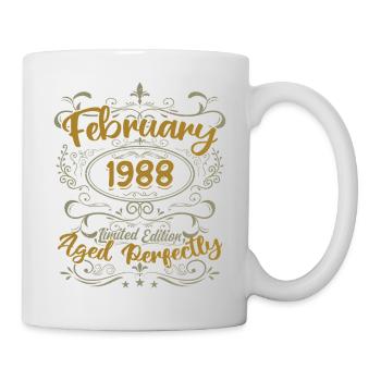 Idée cadeau février 1988 anniversaire février 1988 - Mug blanc - blanc - Droite