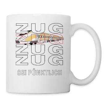 ZUG SEI PÜNKTLICH - Tasse - Weiß - Rechts