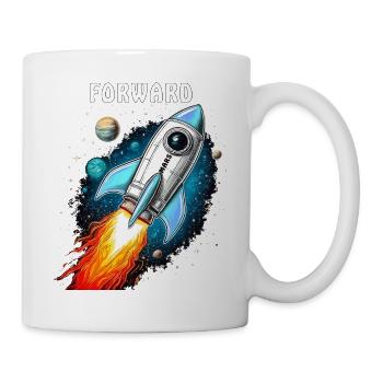 FUSÉE MARS EN AVANT - Mug blanc - blanc - Droite