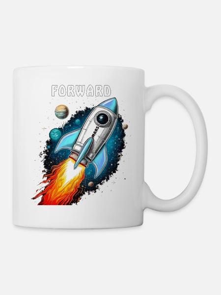 RAKETE MARS FORWARD - Tasse - Weiß