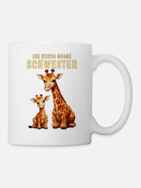 GIRAFFEN WERDE GROßE SCHWESTER - Tasse - Weiß