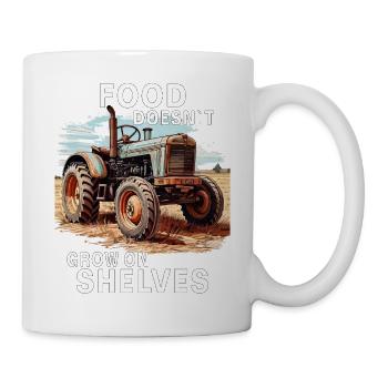 LA NOURRITURE TRAKTOR NE POUSSE PAS SUR LES ÉTAGÈRES - Mug blanc - blanc - Droite