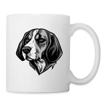 Beagle Dog Head - Mug - white - Right