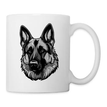 German Shepherd Dog Head - Mug - white - Right