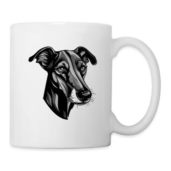 Greyhound Dog Head - Mug - white - Right