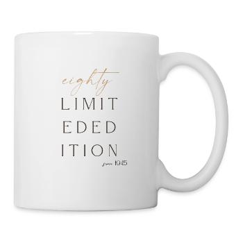 80. Geburtstag limited edition since 1945 Geschenk - Tasse - Weiß - Rechts