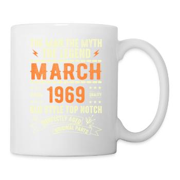 März 1969 Geburtstagsgeschenk Vintage März 1969 - Tasse - Weiß - Rechts