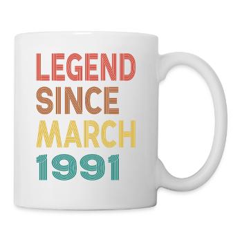 Vintage Legend Since March 1991, 34th birthday - Mug - white - Right