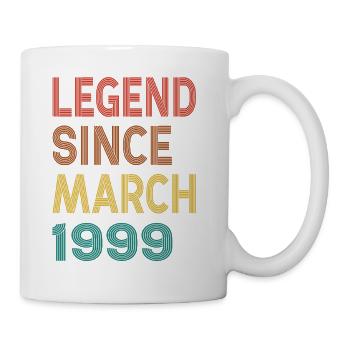 Vintage Legend Since March 1999, 26th birthday - Mug - white - Right
