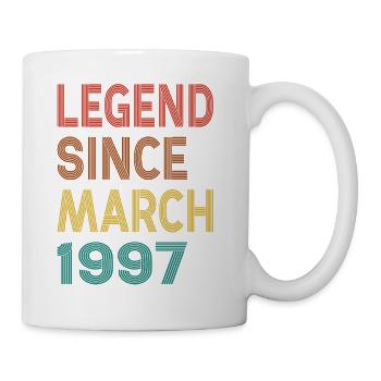 Vintage Legend Since March 1997, 28th birthday - Mug - white - Right