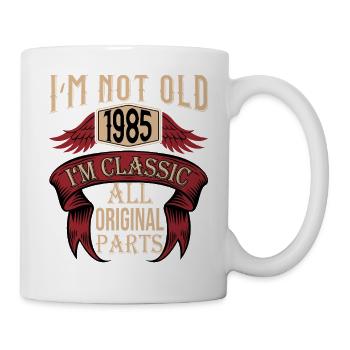 not old classic haha witzig fu - Mug - white - Right