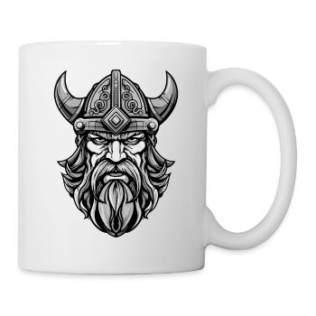 Wikinger Kopf Krieger - Tasse - Weiß - Rechts