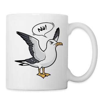 « Nope » Seagull - Conception de la mer du Nord - Mug blanc - blanc - Droite