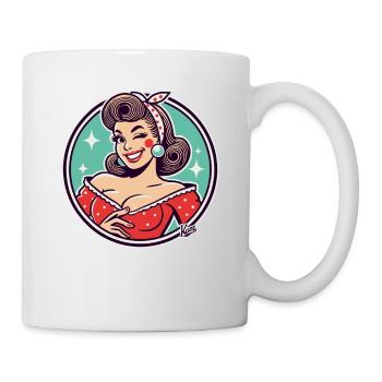 The good retro housewife - Mug - white - Right