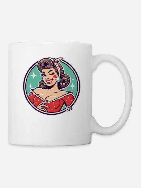 Die gute Retro Hausfrau - Tasse - Weiß