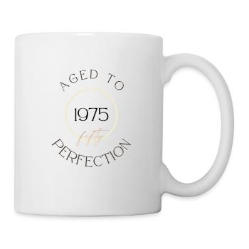 50th Birthday, aged to perfection 1975, gift - Mug - white - Right