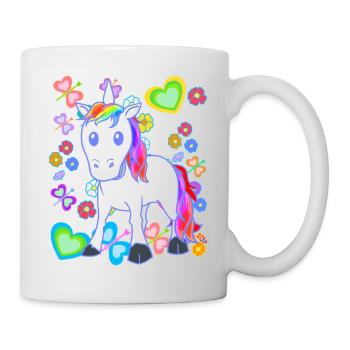 Licorne Licornes Enfants Enfant Cheval Chevaux - Mug blanc - blanc - Droite
