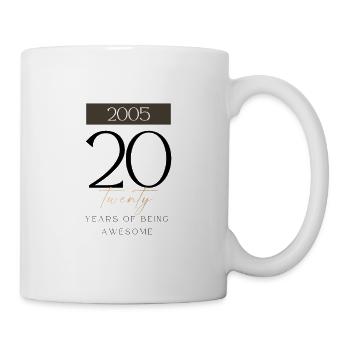 20th Birthday years of being awesome 2005 Gift - Mug - white - Right
