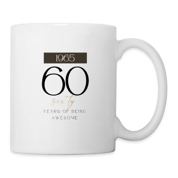 60th birthday years of being awesome 1965 gift - Mug - white - Right