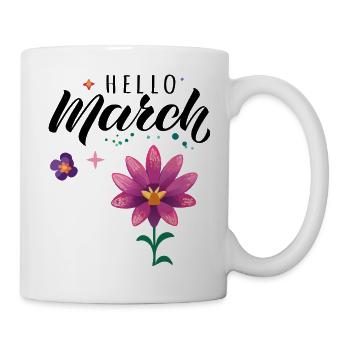 Bonjour Mois de Mars Mars - Mug blanc - blanc - Droite