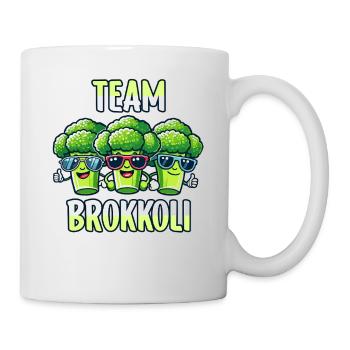 Brokkoli, Vegetarier, Gemüse, Vegan, Team Brokkoli - Tasse - Weiß - Rechts