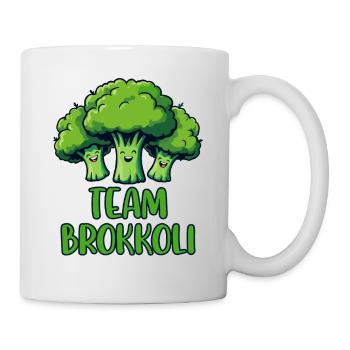 Brokkoli, Vegetarier, Gemüse, Vegan, Team Brokkoli - Tasse - Weiß - Rechts
