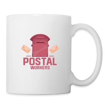 Don't Mess With Postal Workers Mailman Mail - Tasse - Weiß - Rechts