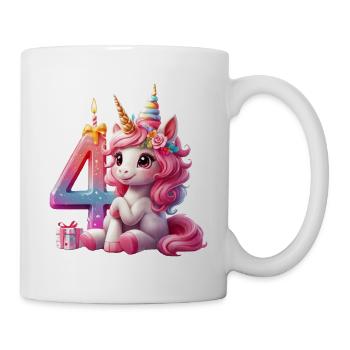 4 YEARS UNICORN 4TH BIRTHDAY - Mug - white - Right