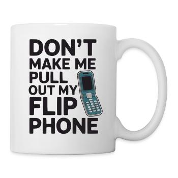 Classic Flip Phone Vintage Mobile Phone Cell Phone - Mug - white - Right