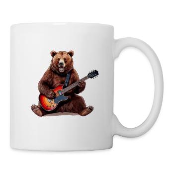 BEAR ROCK GUITAR PLAY GUITAR - Mug - white - Right