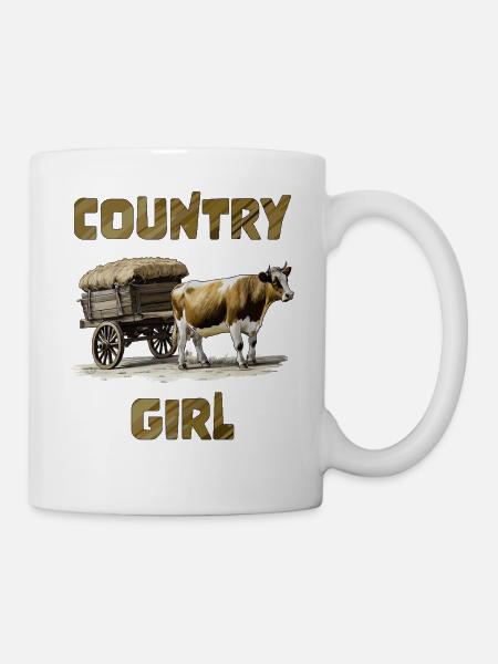 KUH WAGEN - Tasse - Weiß
