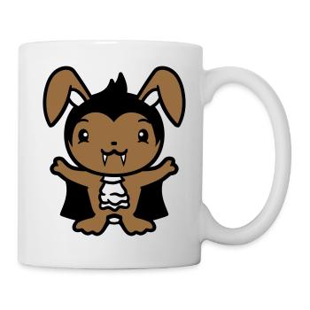 Bunny Vampire Sharp Long Teeth Halloween Costume - Mug - white - Right