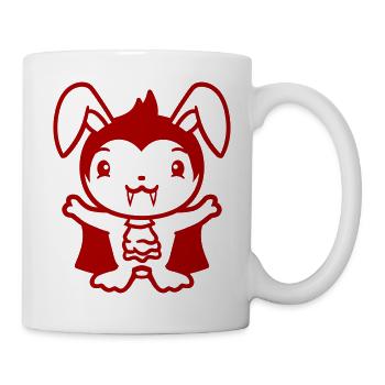 Bunny Vampire Sharp Long Teeth Halloween Costume - Mug - white - Right