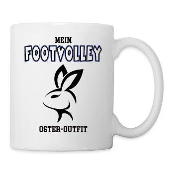 Footvolley Ostern Footvolleyspieler Oster Outfit - Tasse - Weiß - Rechts