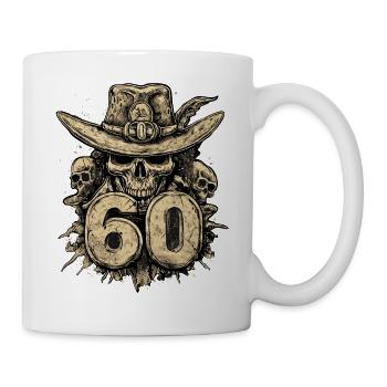 60e anniversaire homme chapeau de cow-boy idée cadeau - Mug blanc - blanc - Droite