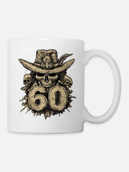 60 Geburtstag Mann Cowboy Hut Geschenk Geschenkide - Kop/krus - hvid