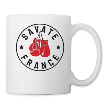 Instructeur Savate Arts Martiaux Français Kickboxing - Mug blanc - blanc - Droite