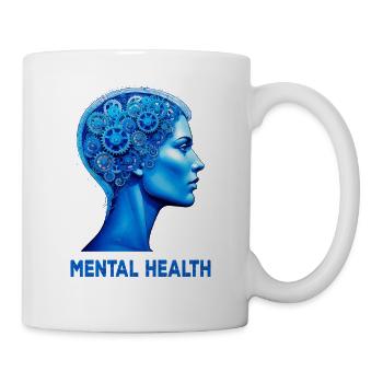TÊTE DE GEARS EN SANTÉ MENTALE - Mug blanc - blanc - Droite