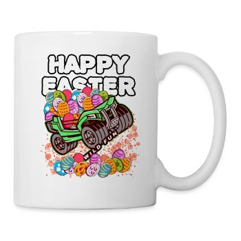 Frohe Ostern Monstertruck - Tasse - Weiß - Rechts