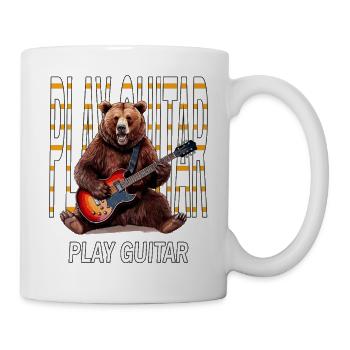 BEAR ROCK GUITAR PLAY GUITAR - Mug - white - Right