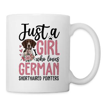 Just A Girl Who Loves German Shorthaired Pointers - Tasse - Weiß - Rechts