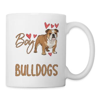 Just A Boy Who Loves Bulldogs - Tasse - Weiß - Rechts