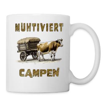 KUH WAGEN MUHTIVIERT CAMPEN - Tasse - Weiß - Rechts