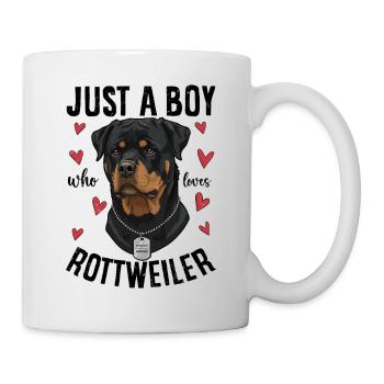 Just a Boy Who Loves Rottweiler - Mug - white - Right