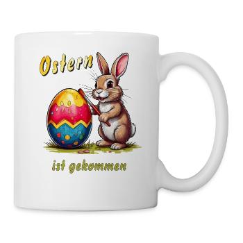 OSTERHASE Ostern ist gekommen - Tasse - Weiß - Rechts
