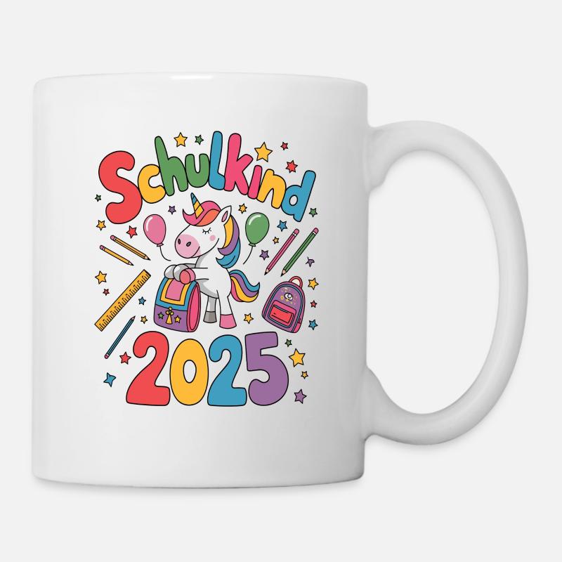 Schulkind 2025 Einschulung Schulanfang - Tasse - Weiß