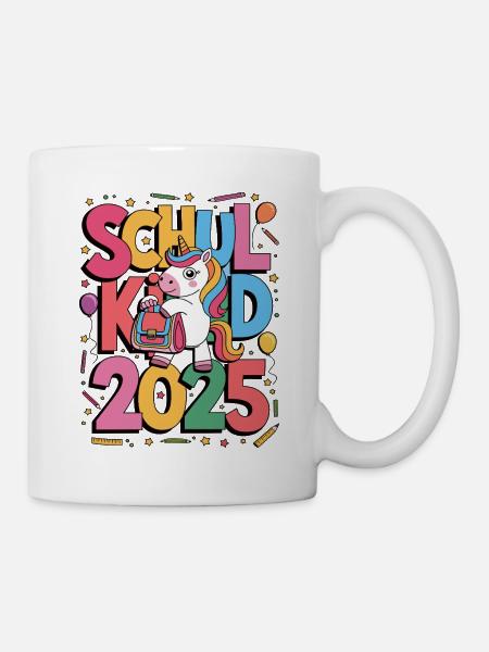 Schulkind 2025 Einschulung Schulanfang - Tasse - Weiß