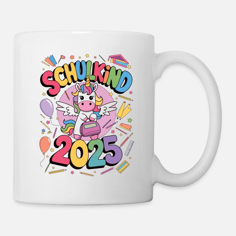 Schulkind 2025 Einschulung Schulanfang - Tasse - Weiß